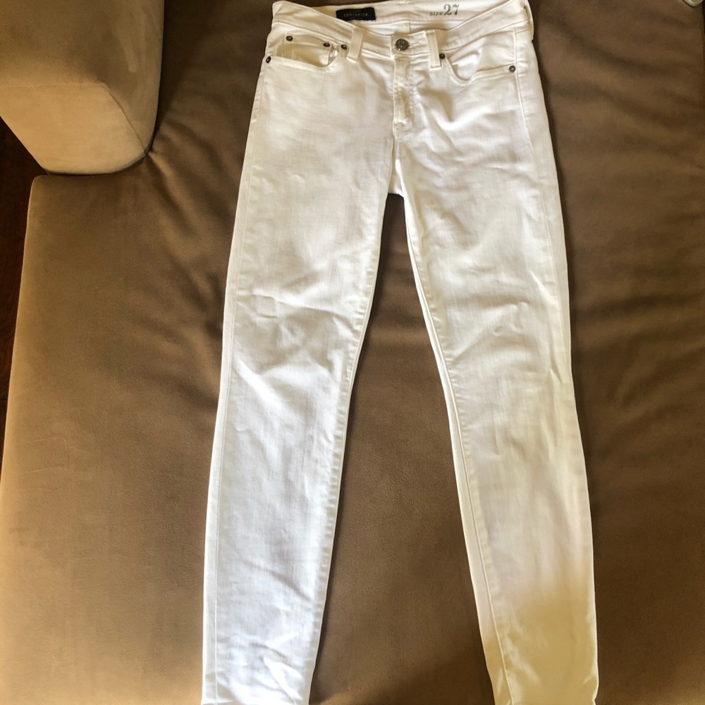 J. Crew White Toothpick Jeans